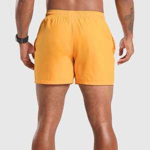 Custom Logo Sports Active Workout Gym Athletic <b>Shorts</b> High Quality Yellow Stretch Micro <b>Cool</b> Casual Drawstring with Mid Waist - Product Image 2