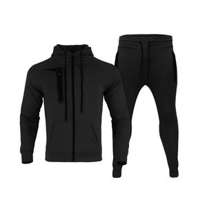 Ropa deportiva con logotipo personalizado chaqueta Jogger pantalones hombres entrenamiento chándales jogging Traje dos piezas chándal conjunto fabricante - Product Image 4