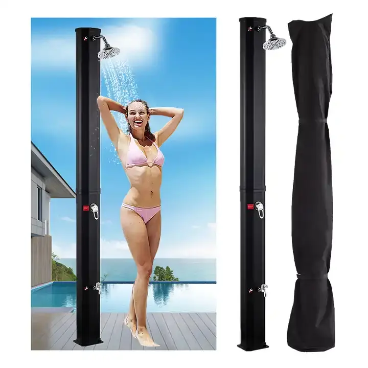 35L גמיש נייד PVC גוף מחומם אוטומטי מקלחת סולארית גן בריכת שחייה מקלחת חוף חיצונית