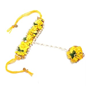 ชุดเครื่องประดับดอกไม้กลีบดอกไข่มุกสองชิ้นสร้อยคอแบบห้อยสำหรับงานแต่งงานของเจ้าสาว - Product Image 6