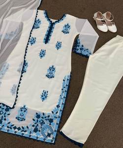 Femmes musulmanes Velours Noir Salwar Kameez Boutique islamique Design Costume trois pièces pour l'Aïd Mariage Ramadan Party Fashion Dress - Product Image 3