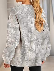 Sudadera de mujer con mangas completas, forro polar grueso y cálido, diseño suave, perfecto para ropa de calle e informal - Product Image 5