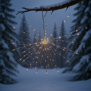 Kaemingk Branch 32 256-<b>Light</b> MICROLED Warm White IP44 Christmas <b>Lights</b> with 8 Games 32 Silver Wires 75 cm D 493632 - Product Image 3