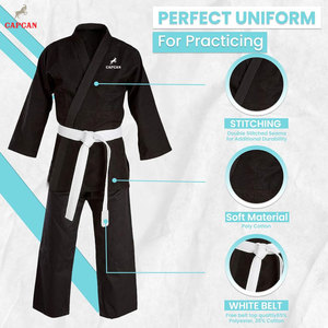 Nouveauté 2026 : Ensembles d'uniformes de karaté les plus vendus, logo frontal, 100 % coton, légers, écologiques, matière douce de haute qualité - Product Image 2