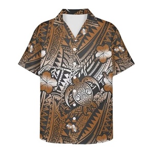 เสื้อฮาวายแขนสั้นเสื้อชายหาดฮาวายเสื้อชายหาดแขนสั้นพิมพ์ซับลิเมชันงานตามสั่ง2025 100% - Product Image 4