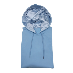 Sweat à capuche surdimensionné pour homme en coton 100% avec logo personnalisé, pull long avec impression en relief, doublure en satin de soie, motif imprimé pour la saison printanière - Product Image 3