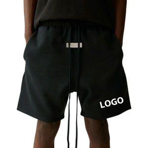 Pantalones cortos de algodón de rizo francés reflectante con logotipo personalizado para hombre, pantalones cortos deportivos populares de calle hasta la rodilla para hombre - Product Image 2