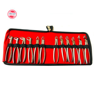 Juego de pinzas de extracción quirúrgica Dental, Kit de pinzas de ortodoncia de acero inoxidable de alta calidad con logotipo personalizado - Product Image 1