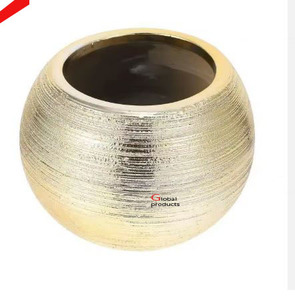 Macetero de plata y cobre de aspecto increíble para el hogar, hoteles, restaurantes y bares - Product Image 2