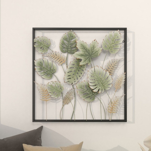 Design unique Fer Métal Coloré Feuilles Rectangle Décoration Murale Sculpturale Accent Mural Transformer Maison Décoration Murale Art - Product Image 6