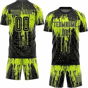 Arrivée d'uniformes de football unisexes de haute qualité, maillots de football en polyester respirant avec impression du nom du logo personnalisé pour adultes - Product Image 1