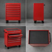 Ensemble de 500 pièces d'outils mobiles rouges pour concessionnaires automobiles et garages commerciaux, coffre à outils en acier à 7 tiroirs avec plateaux en EVA