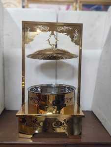 แผ่นวางบนโต๊ะทำจากสเตนเลสสตีลใช้ค้อนสำหรับตกแต่งโต๊ะจานแบบอาร์ตเดคโคสามารถปรับแต่งได้ดีไซน์คลาสสิกหรูหรามีสไตล์ - Product Image 6