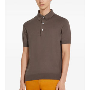 2025 été nouveauté hommes 100% coton pour polos vente chaude Golf brodé Logo tricoté en gros vêtements d'été - Product Image 2
