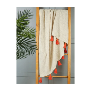 Tufted Dots Printed Jacquard White Warm Heavy GSM Fleece Fabric 55x75in Smooth Drape Waterproof All-Season <b>Throw</b> - Product Image 4