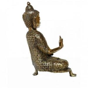 Statue de Bouddha de la médecine en laiton, faite à la main, 14,56 pouces, sculpture élégante pour la maison, le temple, la méditation et les cadeaux réfléchis - Product Image 5