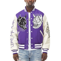 Vêtements de rue Chenille Écusson brodé Personnalisé Hiver Hommes Varsity Jacket Chenille Broderie Varsity Baseball Vestes