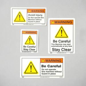 Autocollant d'avertissement AGS Stay Clear Machine May Start Automatically, panneau de sécurité industriel M19, résistant aux rayures, résistant à la chaleur, imperméable - Product Image 5