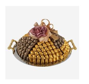 Design laiton doux plateau de service forme hexagonale simple plaque de chocolat en laiton doré à bas prix - Product Image 6