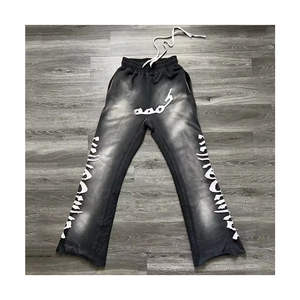 Hot Selling Custom Printed Men's <b>Distressed</b> Embroidery Sweatpants Lightweight Casual Style at <b>Top</b> Price - Product Image 4