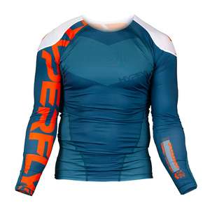 Chemise de compression en spandex à manches longues anti-UV UPF50 sur mesure blanc et noir pour la formation BJJ MMA OEM - Product Image 1