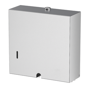 Dispensador de papel manual de acero inoxidable plateado | Soporte de pañuelos montado en la pared para hoteles, oficinas y restaurantes - Product Image 3