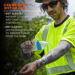 Mangas de brazo de protección UV para actividades al aire libre hechas con tela transpirable y elástica - Product Image 2