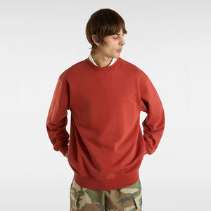 Qualité supérieure 100% coton pour hommes sweat-shirt à col ras du cou en molleton personnalisé unisexe jaune coupe ample côtelé revers ourlet avant solide OEM - Product Image 6