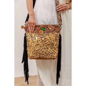 Sac à main en cuir Style nouveau, sac à main en tissu Jacquard sac fourre-tout grande taille Vintage sac multicolore - Product Image 1