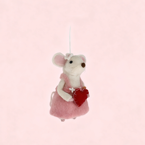 Wholesale Country Christmas Felt <strong>Mouse</strong> <strong>Ornament</strong> Plush Red Gray Handmade Hanging <strong>Ornaments</strong> - Product Image 5