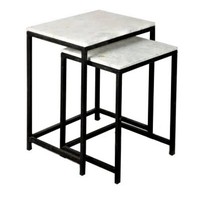 Table basse moderne en métal de forme carrée avec options personnalisables pour salon et chambre à coucher