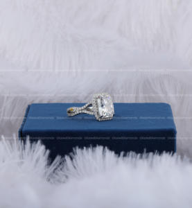 Radiant Round Brilliant Cut Lab Grown Diamonds 10kt White Gold Accessoires de bijoux fantaisie pour le mariage des femmes - Product Image 2