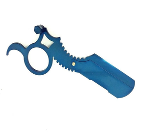 Maquinilla de Afeitar Manual de Acero Inoxidable Azul con Cuchilla Única Reemplazable de Punta Inclinada para Cejas - Product Image 3
