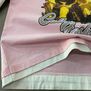 เสื้อยืดคอกลมคอเต่าสำหรับผู้ชายทรงโอเวอร์ไซส์280กรัมคอลูกเรือถักแบบแข็งดีไซน์ลายพิมพ์ DTG - Product Image 5