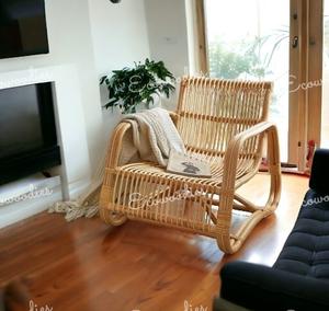 Chaise de jardin de conception moderne de meubles extérieurs de chaise de rotin en bambou naturel pour le balcon de salon - Product Image 4