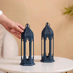 Soporte de vela con estampado de huecograbado de plata hecho a mano de alta calidad Estilo de linterna de lujo más vendido Esencial de Navidad para el hogar de Año Nuevo - Product Image 3