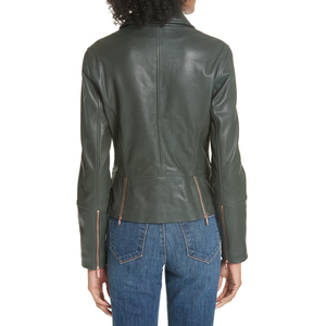 Veste en cuir coupe ajustée de luxe pour femmes à forte demande Toile de haute qualité Dernière conception Style à la mode - Product Image 3