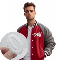 Fer sur Mini tissu patchs producteur personnalisé Alphabet Varsity Logo petite broderie lettres grecques étiquettes pour marque de vêtements