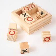 Jeu de Tic Tac Toe en bois fait à la main avec conception de croix zéro jeu classique unique pour les enfants toute l'année produit de sport promotionnel - Product Image 3