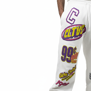 Pantalones Deportivos Holgados Unisex de Algodón Grueso, Pantalones Anchos de Color Sólido Personalizados para Hombre, Pantalones de Hombre Lavados - Product Image 4