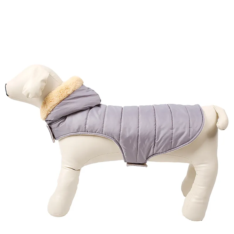 Custom Handling-sensitive Medium Dogs Coats Pet Apparel Manufacturers Plain Substantial Winter Dog Jacket with Hoodie