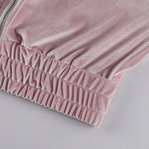 ชุดวอร์มผู้หญิงชุดวอร์ม2ชิ้นมีฮู้ดกำมะหยี่เสื้อกันหนาวลายทางชุดวอร์มลำลองสำหรับ2026 - Product Image 5