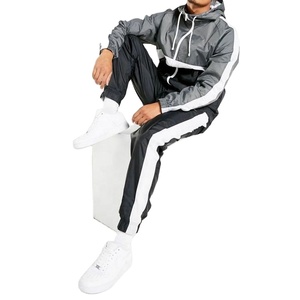Ensemble de survêtement coupe-vent en nylon avec logo personnalisé, veste respirante, ensemble de survêtement coupe-vent deux pièces pour hommes, survêtement zippé OEM 2026 - Product Image 3