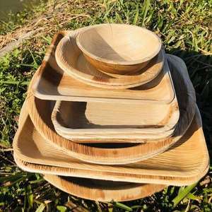 แผ่นใบปาล์มทรงกลม10 "แบบใช้แล้วทิ้งถาดใบปาล์ม Areca ธรรมชาติย่อยสลายได้ - Product Image 4