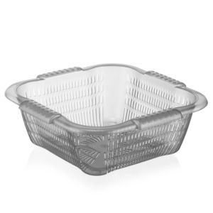 Colador Cuadrado de Plástico Resistente de 7L, Ecológico, Multiusos para el Hogar, Cocina, Lavado de Verduras, Frutas, Drenaje de Pasta - Product Image 1