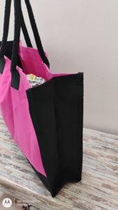 Sac à déjeuner promotionnel d'entreprise en jute naturel, écologique, lavable, personnalisable, extra large, imprimé multicolore, en gros - Product Image 4