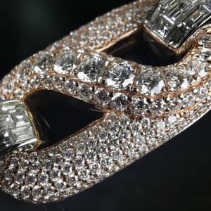 Bracelet de luxe en or rose plaqué rhodium serti de moissanite, bijoux orthodoxes hip-hop, brillance VVS, cadeau de fête - Product Image 1