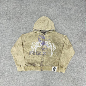 Nouvel arrivage, meilleur prix, sweat à capuche zippé le plus demandé, imprimé d'usine, sweat à capuche fabriqué à bas prix pour hommes - Product Image 1