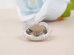 แหวนแร็ปเปอร์บุรุษแนวฮิปฮอปทรงมนแท้แหวนตัวอักษรประดับเพชรโมอิส925เงินแท้ของขวัญสำหรับเด็กผู้ชายและเพื่อน - Product Image 3