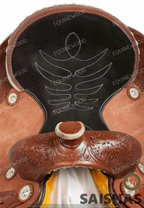 Selles en cuir véritable DD de qualité supérieure Western Équipement de performance léger et confortable pour baril Racing Rodeo for Show Horse - Product Image 3